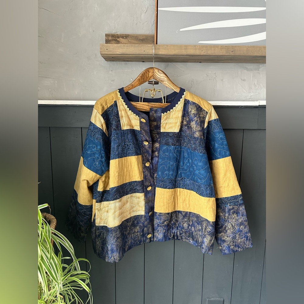 Joe‎ Boxer Embellished Colorful Patchwork Women's Open Blazer Jacket 3XL